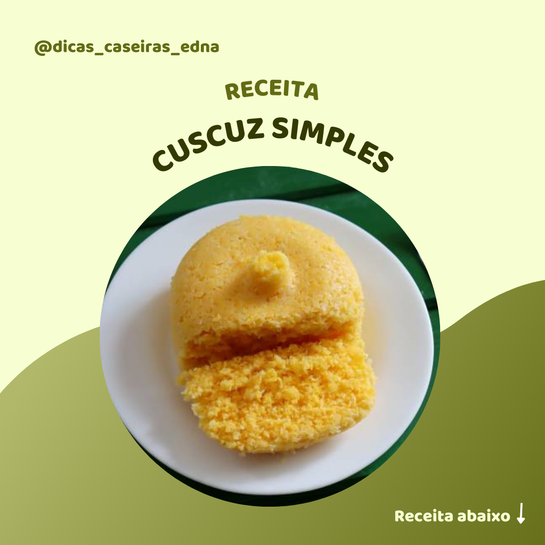 Cuscuz simples receita basica