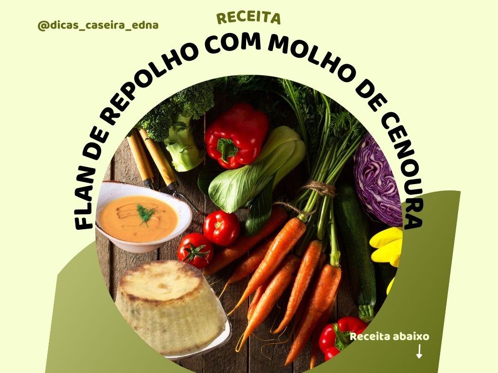 Fran de repolho com molho de cenoura, este prato pode ser servido em um almoço  comum ou em um churrasco. Muito bom.