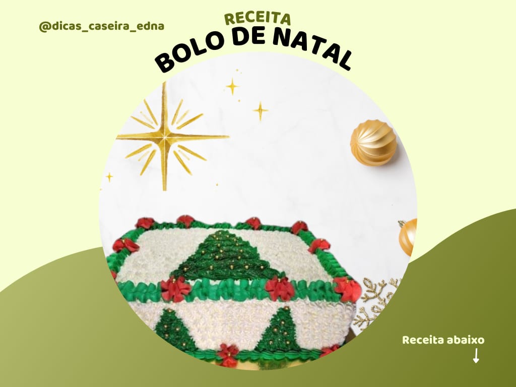 Bolo de natal feito a moda antiga especial.