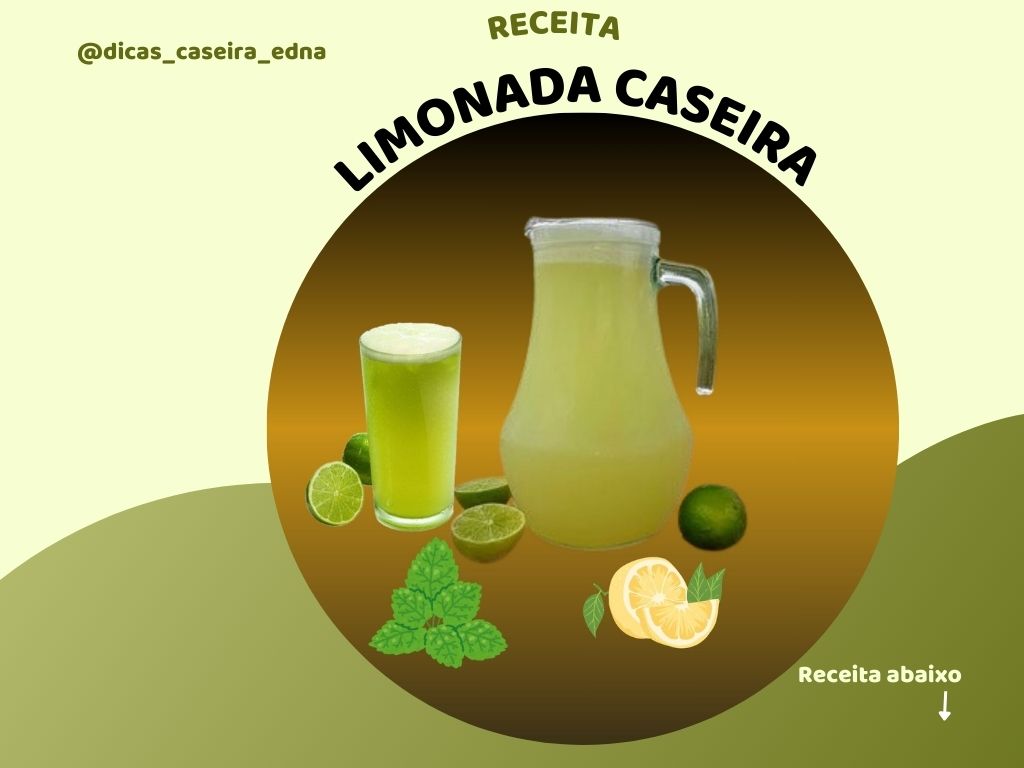 Limonada caseira, é feita diferente do que esta acostumado ela contem ingredientes selecionados para dar um toque diferente. Confira.