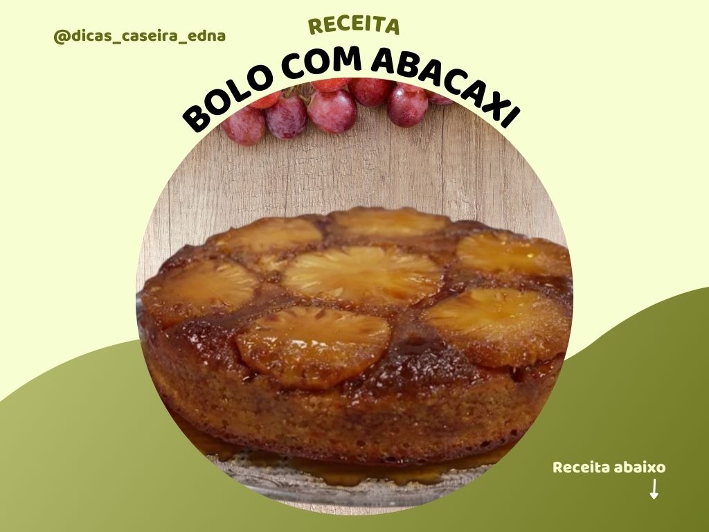 Delicie-se com o sabor do  bolo com abacaxi! Cada pedaço é uma explosão de frescor e suavidade, perfeito para qualquer ocasião. 