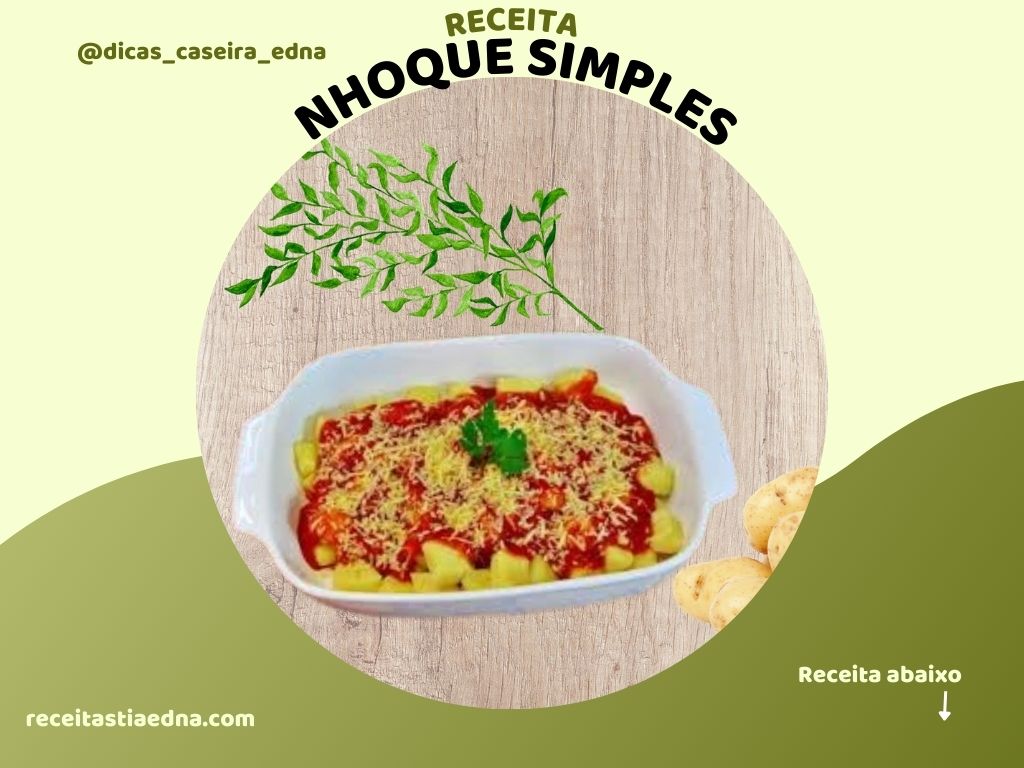 Delicioso, simples e caseiro: o nhoque perfeito para qualquer ocasião. Sabor que traz aconchego, com todo o carinho da cozinha tradicional. Experimente agora e descubra o prazer de uma refeição autêntica! Aqui em receitastiaedna
