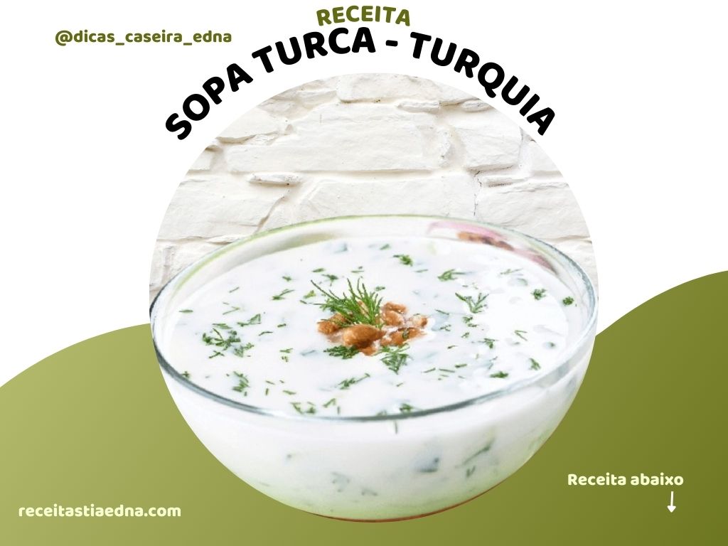 Sopa turca feita com ingredientes selecionados com um toque de iorgute e pouvilhada com endro e salsa. Aproveite.