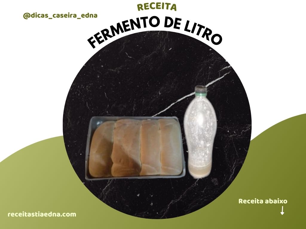 fermento de litro caseiro em garrafa plástica pronto para uso