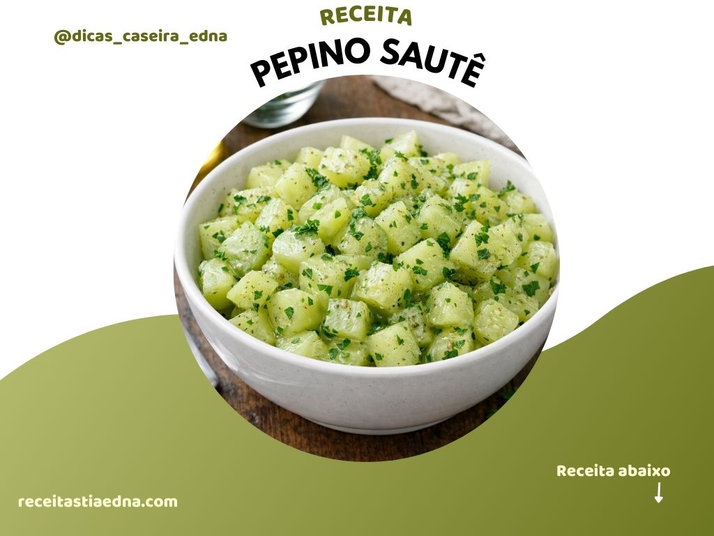 pepino sauté com cheiro-verde
